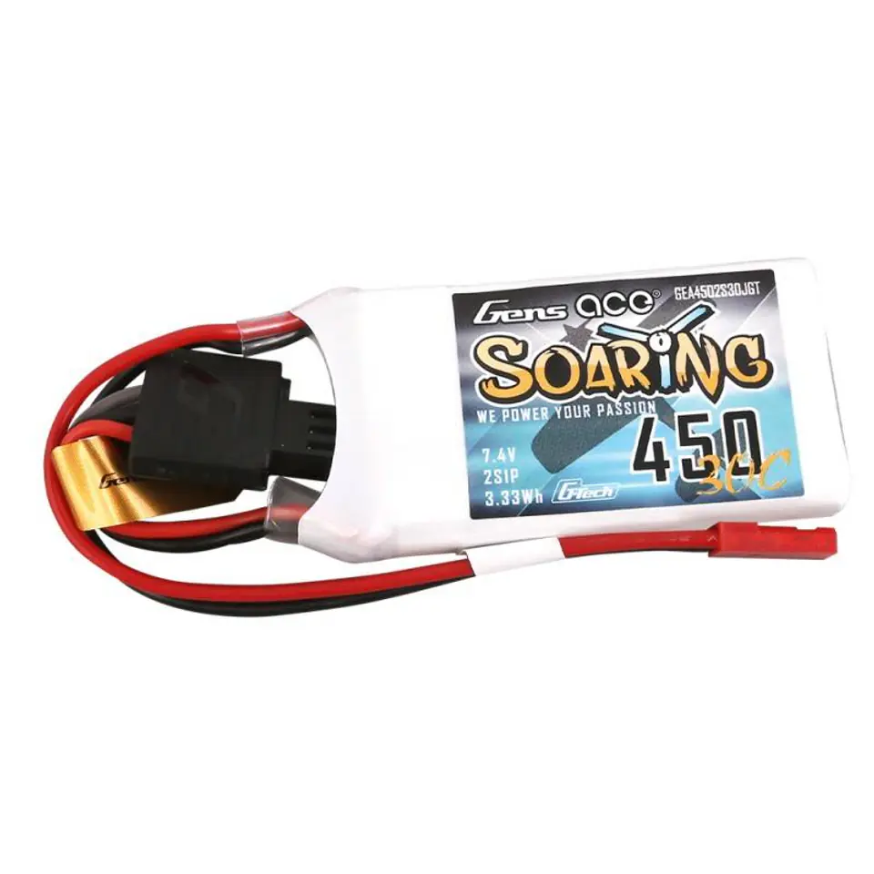 ⁨Akumulator Gens ace G-Tech Soaring 450mAh 7,4V 30C 2S1P JST-SYP⁩ w sklepie Wasserman.eu