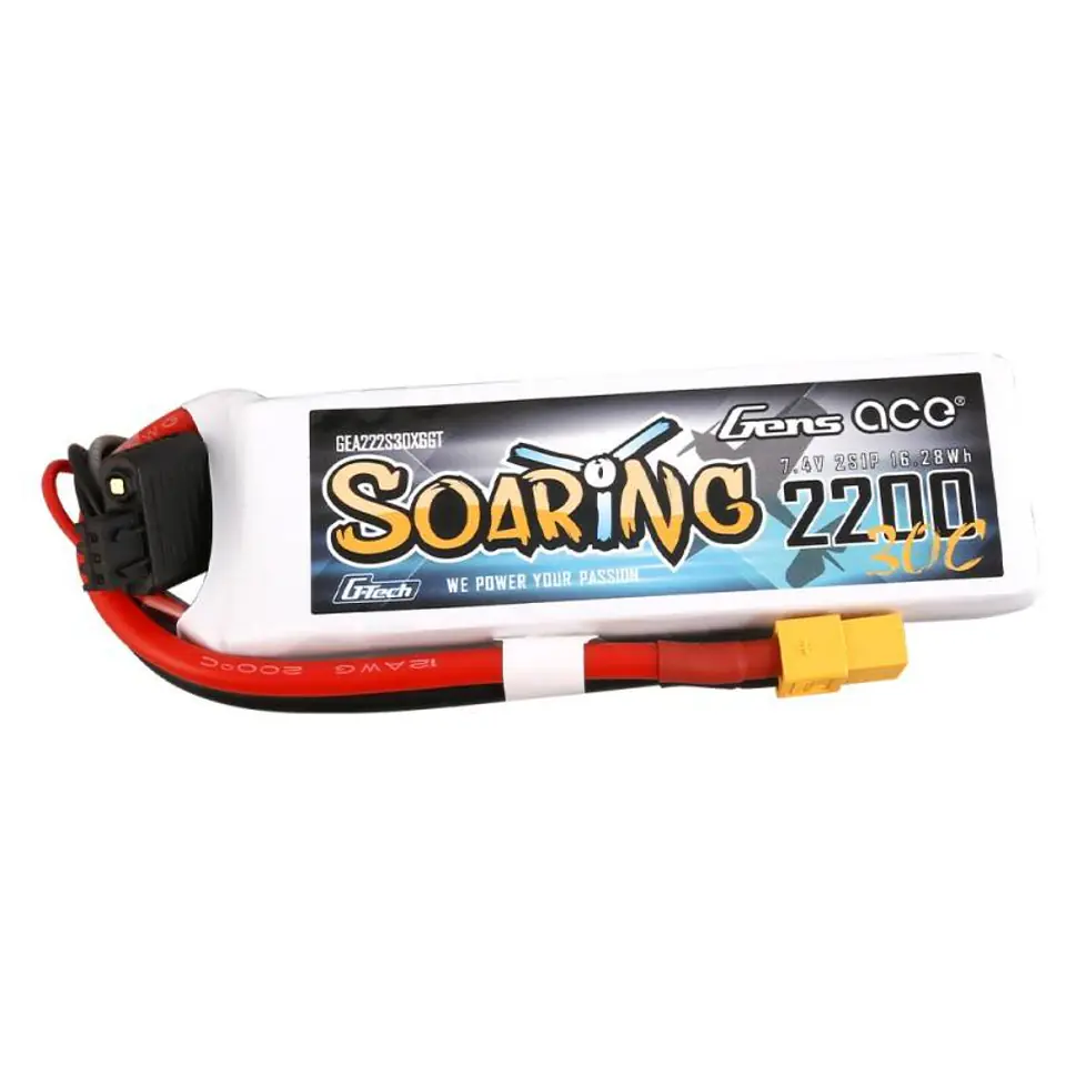 ⁨Akumulator Gens Ace G-Tech Soaring 2200mAh 7.4V 30C 2S1P XT60⁩ w sklepie Wasserman.eu