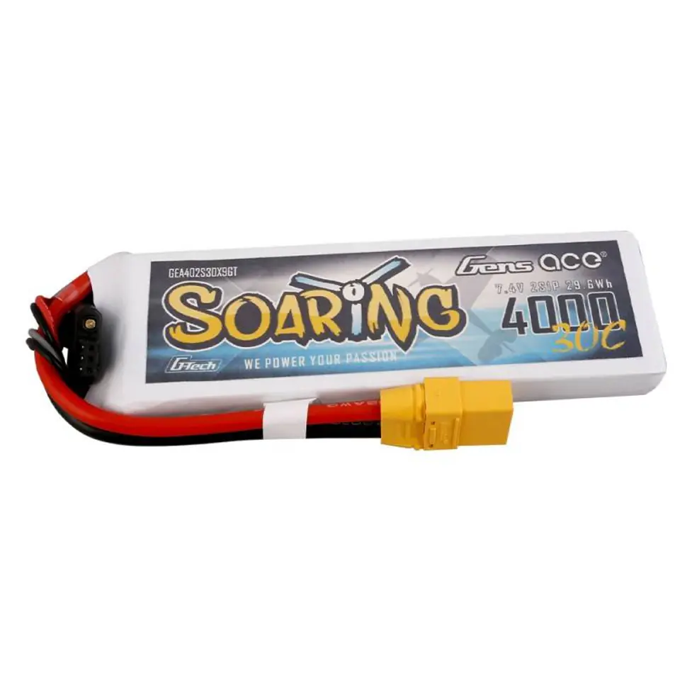 ⁨Akumulator Gens Ace G-Tech Soaring 4000mAh 7.4V 30C 2S1P XT90⁩ w sklepie Wasserman.eu