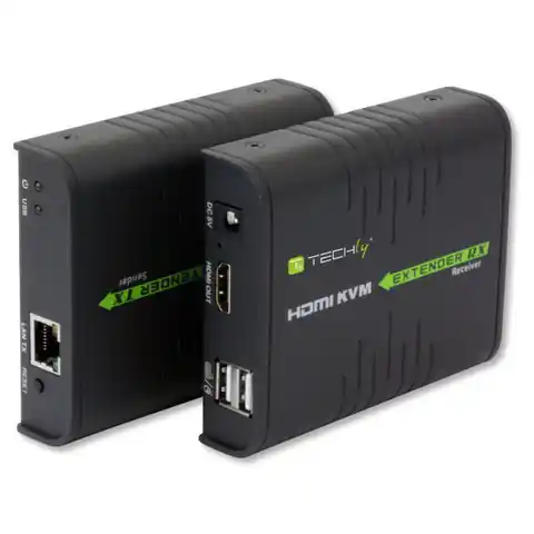 ⁨TECHLY KVM EXTENDER HDMI+USB PO SKRĘTCE DO 120M IDATA HDMI-KVM2⁩ w sklepie Wasserman.eu