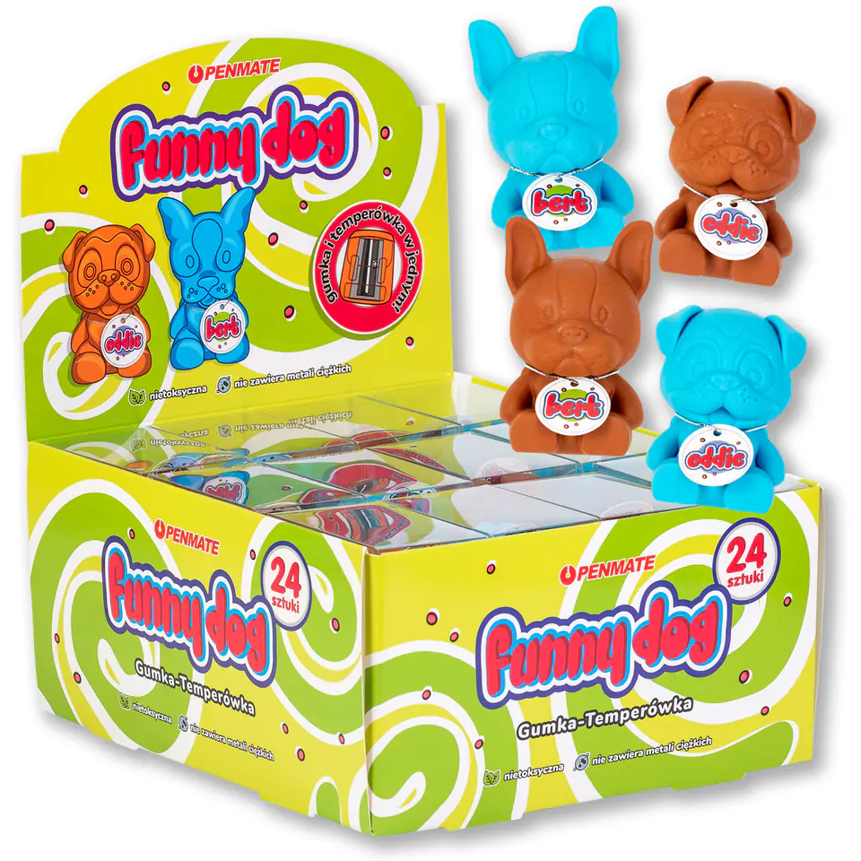 ⁨Gumka do ścierania z temperówką PIESEK TT7992 PENMATE⁩ w sklepie Wasserman.eu