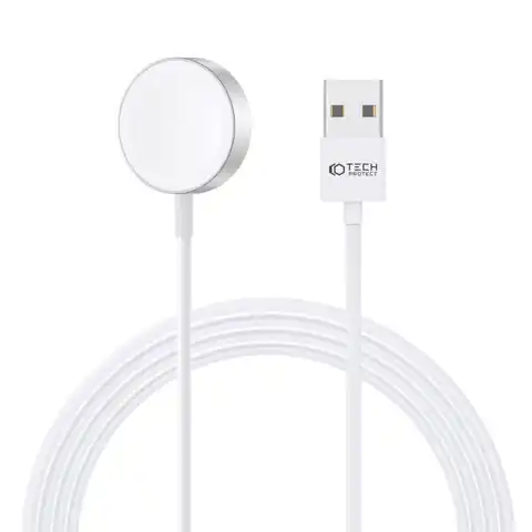 ⁨Magnetyczy Kabel USB do Apple Watch 1.2m Tech-Protect Ultraboost biały⁩ w sklepie Wasserman.eu