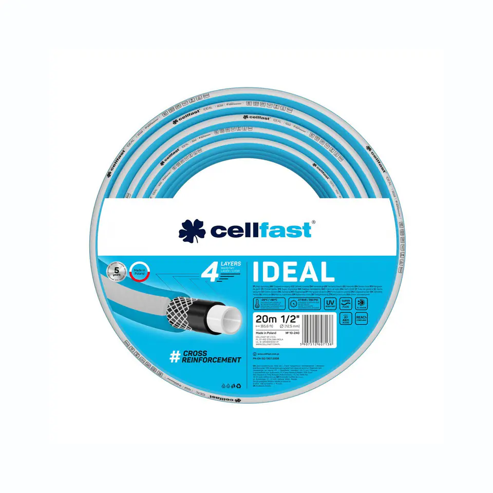 ⁨Wąż ogrodowy Cellfast IDEAL 1/2" 20m⁩ w sklepie Wasserman.eu