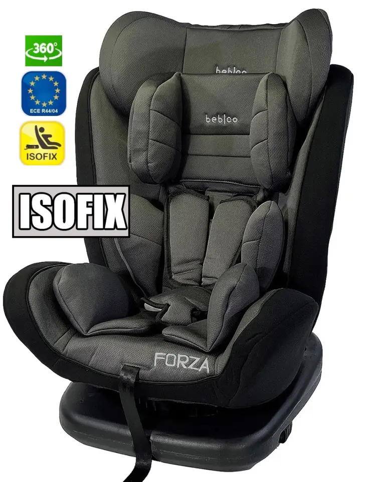 ⁨Fotelik samochodowy ISOFIX 360 FORZA BLACK 0-36 kg uniwersalny⁩ w sklepie Wasserman.eu