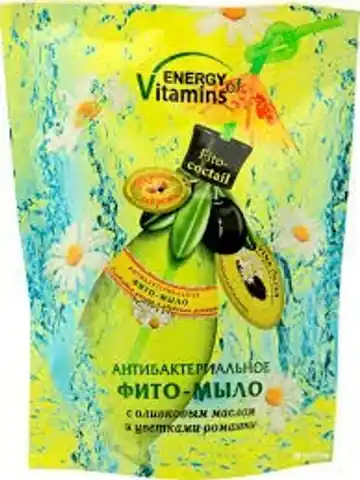 ⁨ENERGY OF VITAMINS Viva Oliva Mydło o działaniu przeciwbakteryjnym z oliwą z oliwek i kwiatem z rumianku 450 ml (zapas)⁩ w sklepie Wasserman.eu