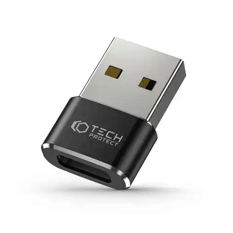 ⁨Adapter USB do USB-C Tech-Protect Ultraboost czarny⁩ w sklepie Wasserman.eu