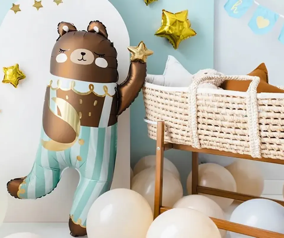 ⁨Balon foliowy Miś 55cm x 90cm⁩ w sklepie Wasserman.eu