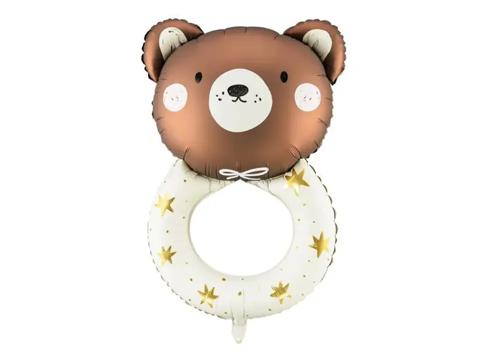 ⁨Balon foliowy Grzechotka miś 45cm x 67cm⁩ w sklepie Wasserman.eu