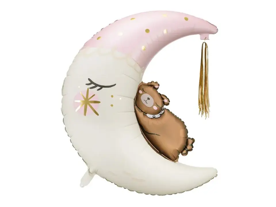 ⁨Balon foliowy Miś na księżycu 71cm x 86cm⁩ w sklepie Wasserman.eu