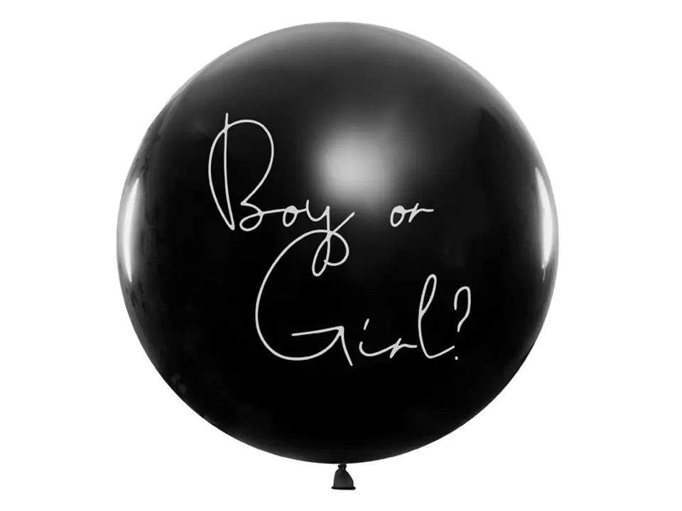 ⁨Balon Gender Reveal Chłopiec czy dziewczynka niebieskie konfetti 100cm⁩ w sklepie Wasserman.eu