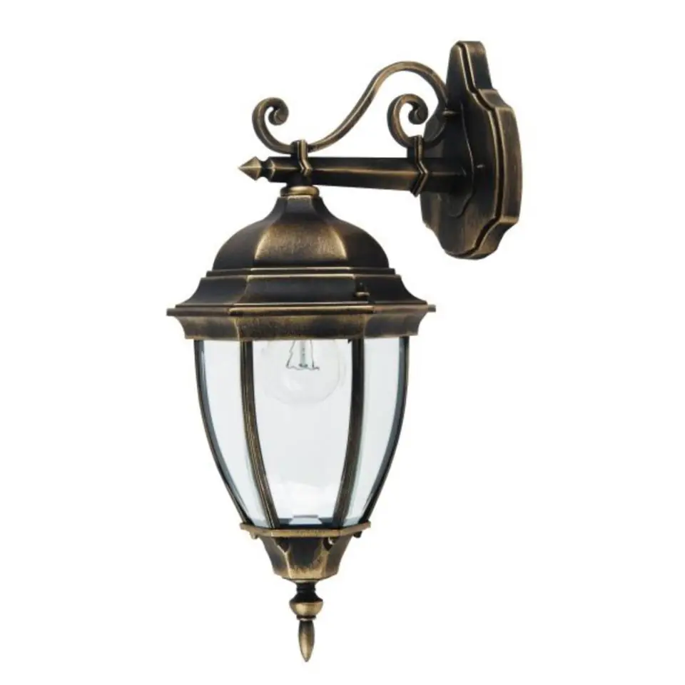 ⁨Lampa ścienna zewnętrzna Toronto złota 60W IP44 8381⁩ w sklepie Wasserman.eu