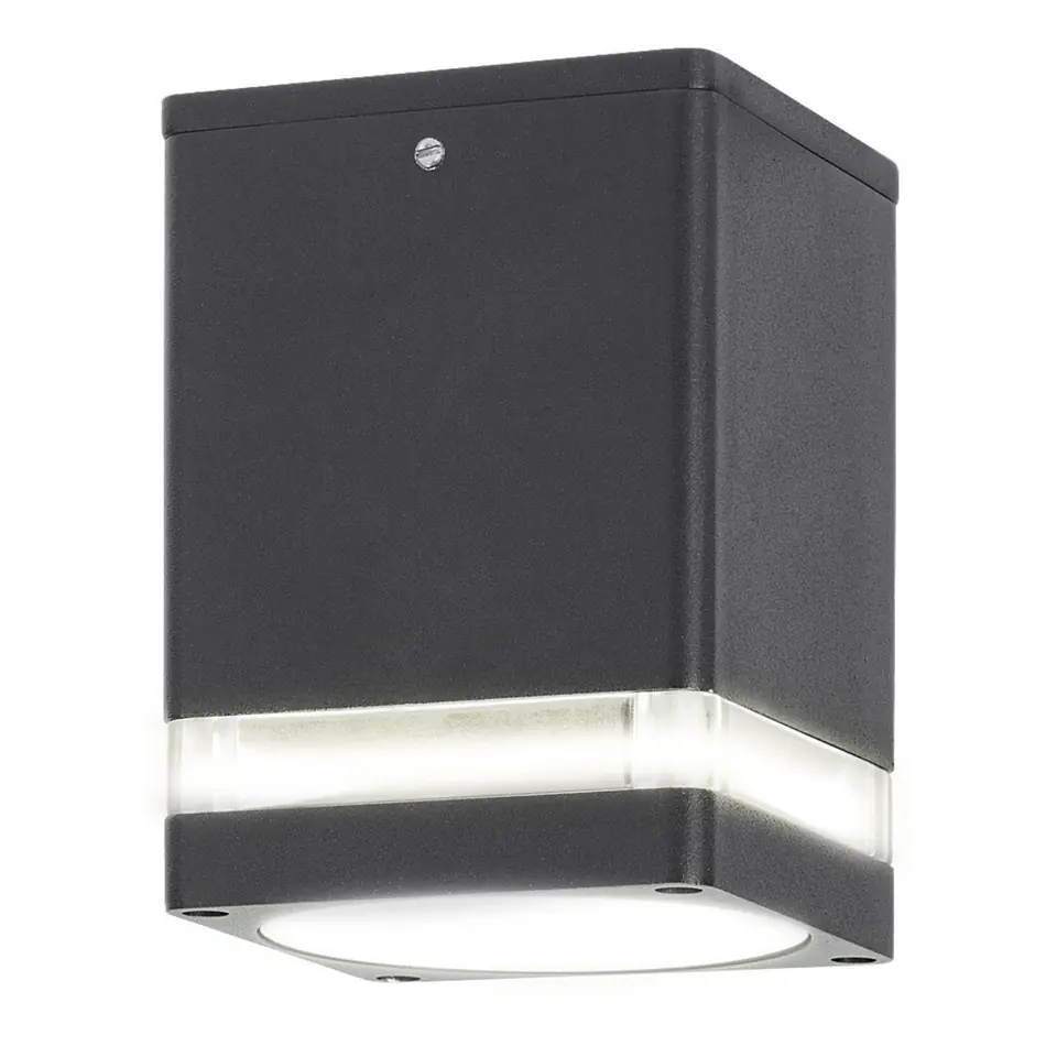 ⁨Lampa zewnętrzna Zombor antracyt 10,2xH12cm, GU10 1xMAX 35W, anthracite, IP54 7818⁩ w sklepie Wasserman.eu