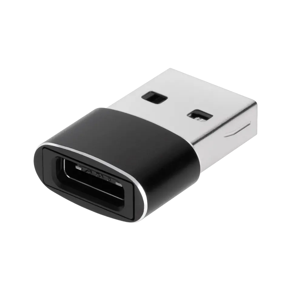 ⁨Adapter przejściówka USB - USB Typu C czarny⁩ w sklepie Wasserman.eu