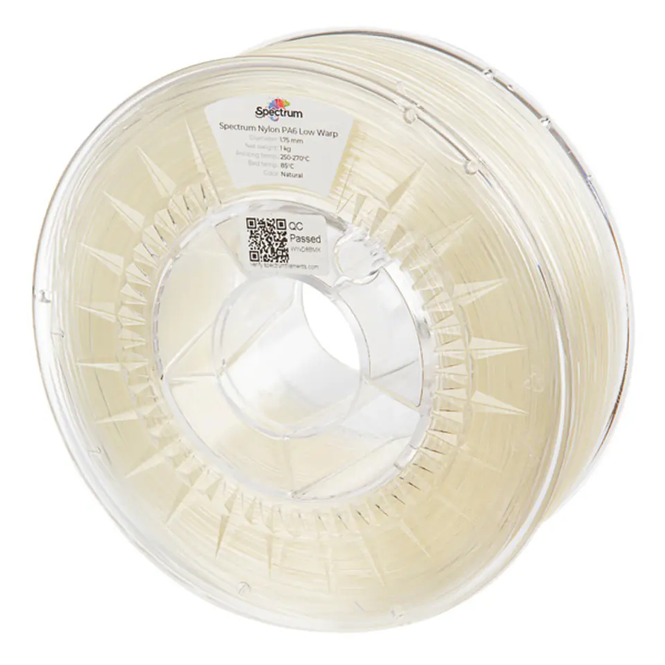 ⁨Spectrum 3D filament, PA6 Low Warp, 1,75mm, 1000g, 80174, clear⁩ w sklepie Wasserman.eu