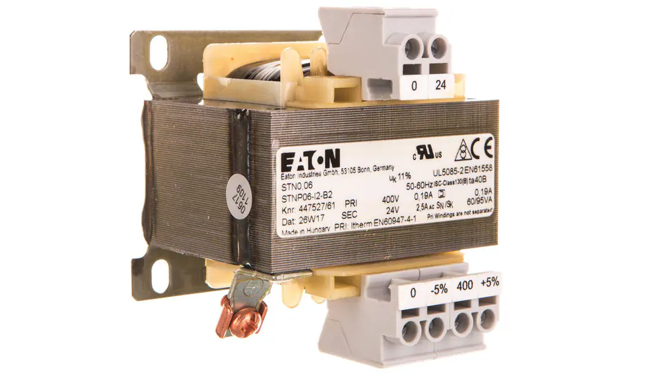 1-phase transformer 60VA 400/24V STN0,06(400/24) 204937 at Wasserman.eu