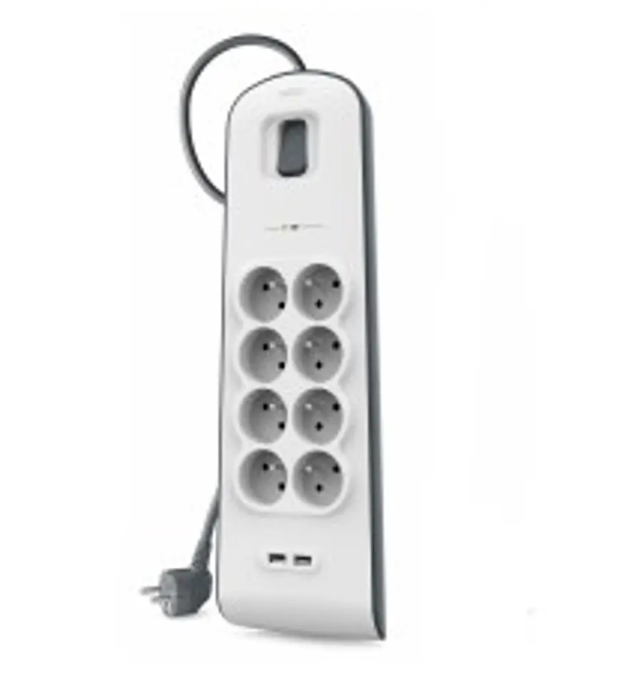 ⁨Belkin BSV804ca2M White 8 AC outlet(s) 2 m⁩ at Wasserman.eu