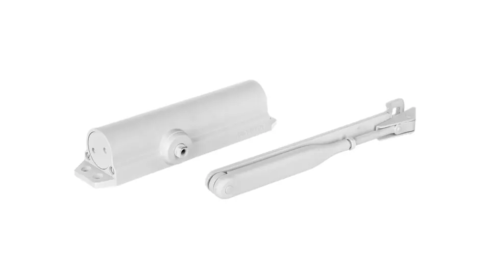 ⁨Door closer with arm for left/right door 1100mm 180 degree white DC120EVI⁩ at Wasserman.eu