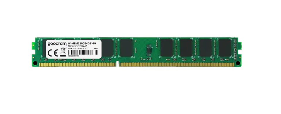 ⁨Goodram UDIMM ECC VLP 16GB 2Rx8 3200MHz PC4-25600 W-MEM3200E4D816G⁩ w sklepie Wasserman.eu