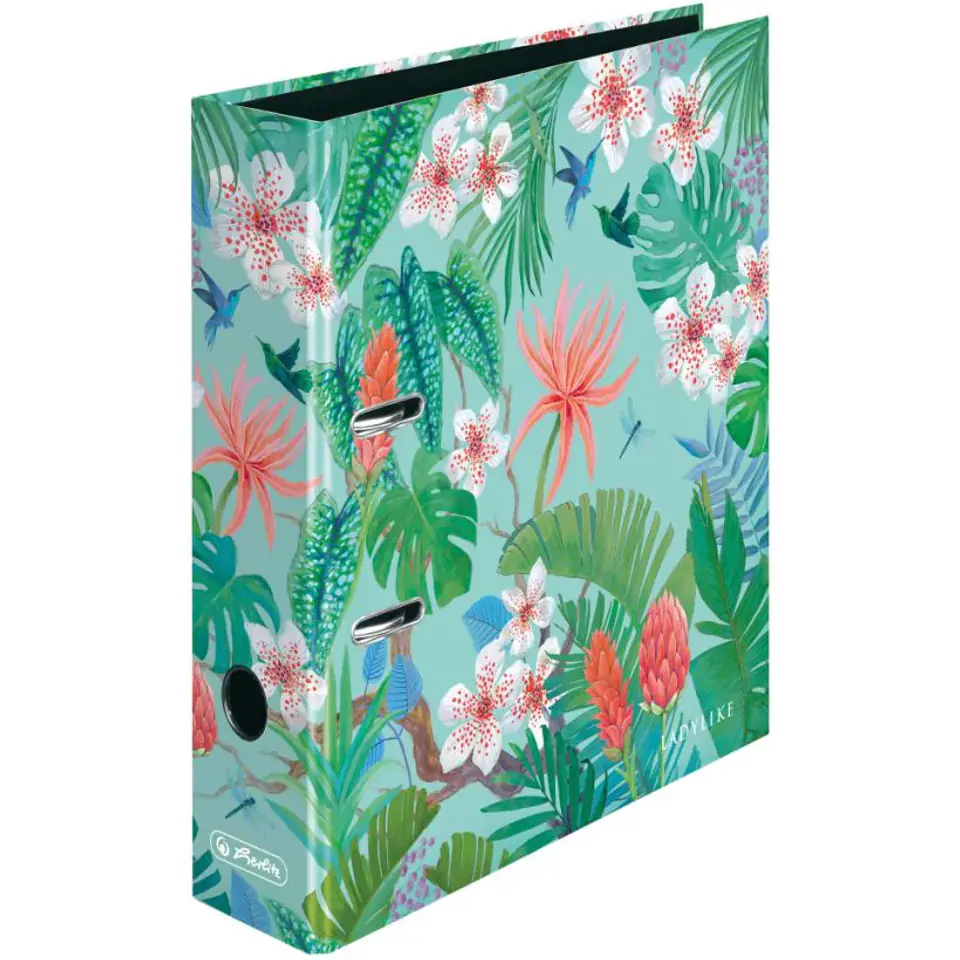 ⁨Segregator dźwigniowy na dokumenty A4 8cm LADYLIKE JUNGLE 50044054 HERLITZ⁩ w sklepie Wasserman.eu