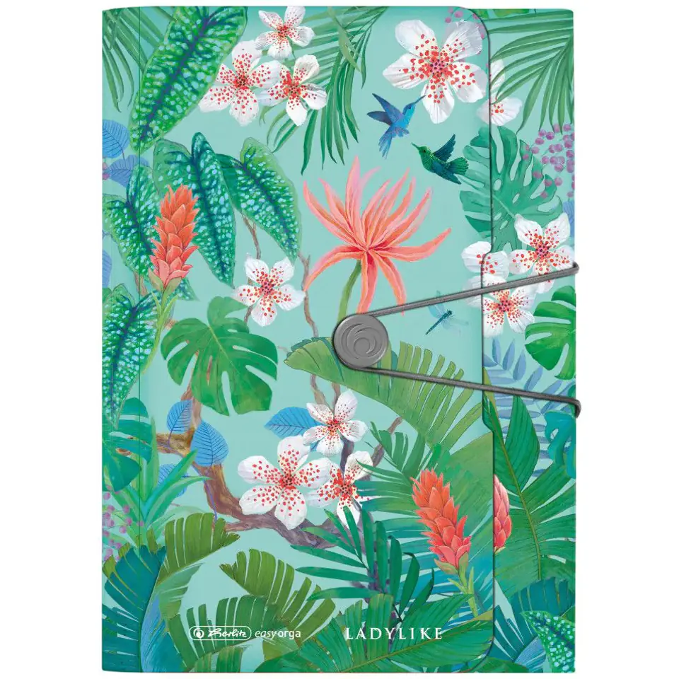 ⁨Teczka harmonijkowa na dokumenty A4 PP 12 przegródek LADYLIKE JUNGLE 50044016 HERLITZ⁩ w sklepie Wasserman.eu