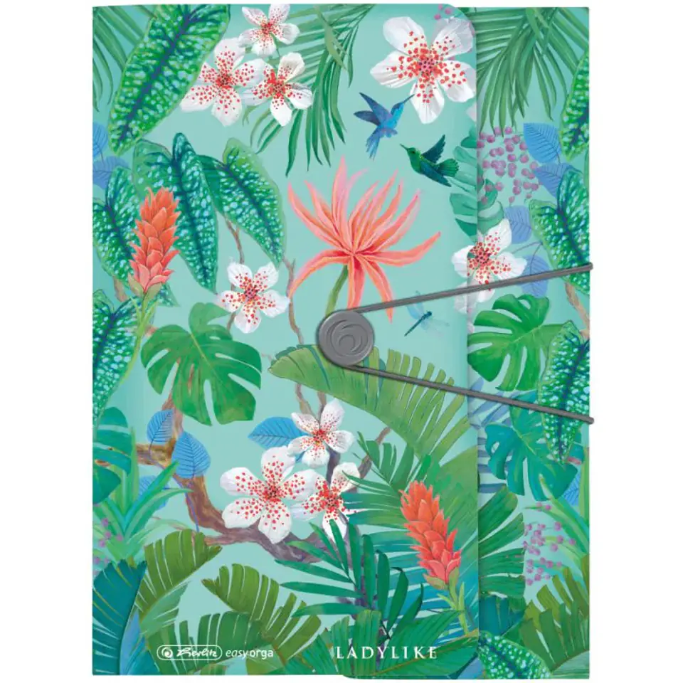 ⁨Teczka z gumką na dokumenty A4 PP LADYLIKE JUNGLE 50043996 HERLITZ⁩ w sklepie Wasserman.eu