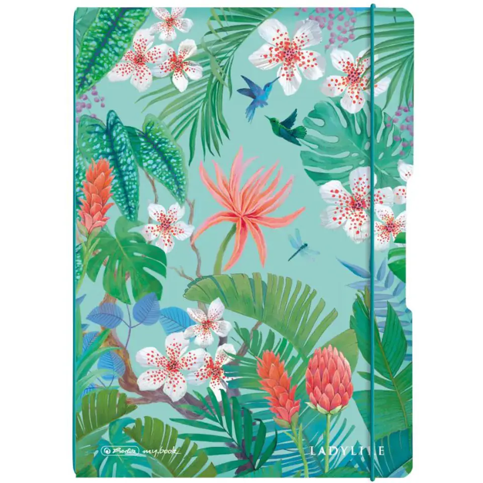 ⁨Notatnik Flex A4 80 kartek w kratkę i linie Notes Ladylike Jungle 50044320 HERLITZ⁩ w sklepie Wasserman.eu