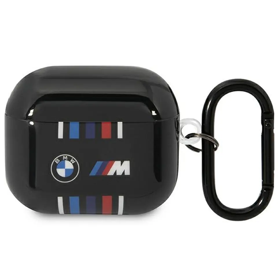 ⁨BMW BMA322SWTK AirPods 3 gen cover czarny/black Multiple Colored Lines⁩ w sklepie Wasserman.eu