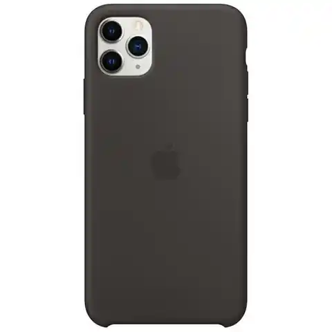 ⁨Etui Apple MX002ZE/A iPhone 11 Pro Max czarny/black Kryt pro Silicone Case⁩ w sklepie Wasserman.eu