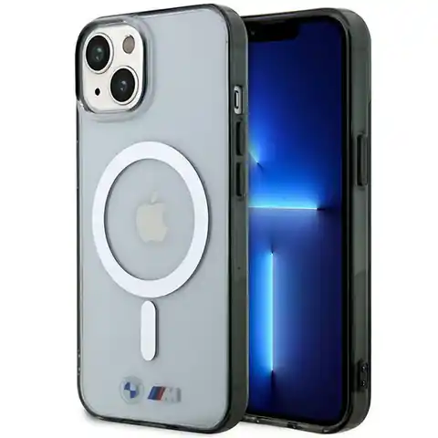 ⁨Etui BMW BMHMP14MHCRS iPhone 14 Plus 6.7" transparent hardcase Silver Ring MagSafe⁩ w sklepie Wasserman.eu
