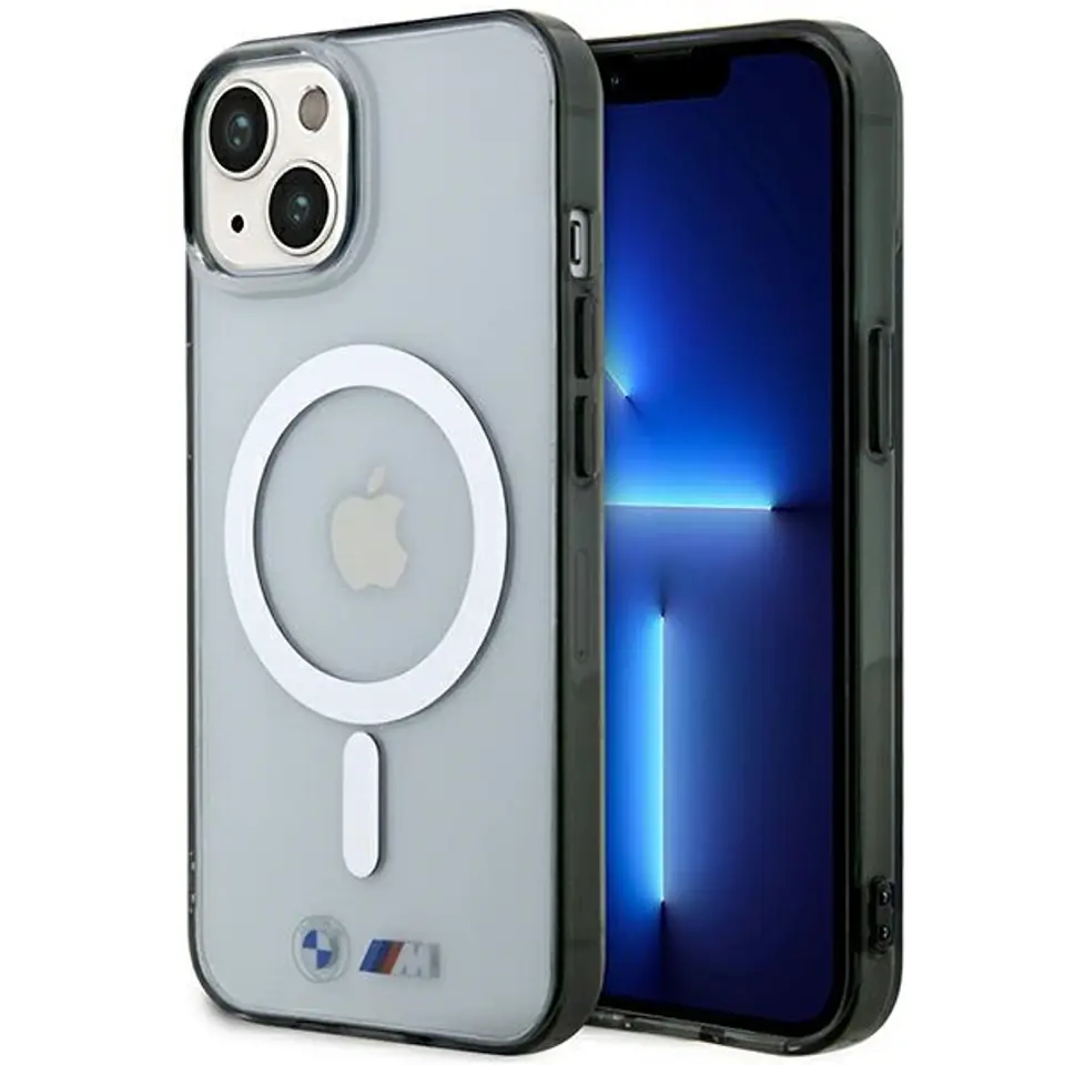 ⁨Etui BMW BMHMP14MHCRS iPhone 14 Plus 6.7" transparent hardcase Silver Ring MagSafe⁩ w sklepie Wasserman.eu