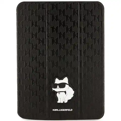 ⁨Karl Lagerfeld KLFC11SAKHPCK iPad 10.9" Folio Magnet Allover Cover czarny/black Saffiano Monogram Choupette⁩ w sklepie Wasserman.eu