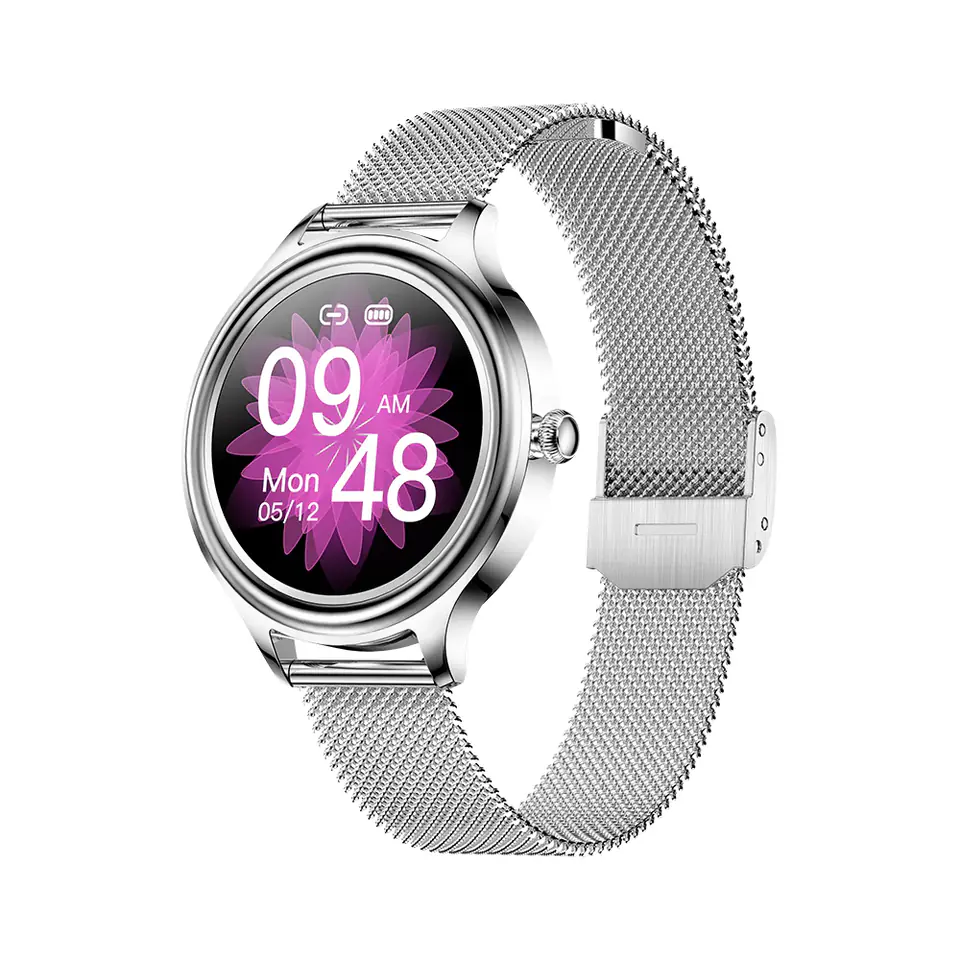 ⁨Kumi K3 silver smartwatch⁩ at Wasserman.eu