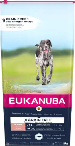 ⁨EUKANUBA Grain Free Senior large/giant breed, Ocean fish - dry dog food - 12 kg⁩ at Wasserman.eu