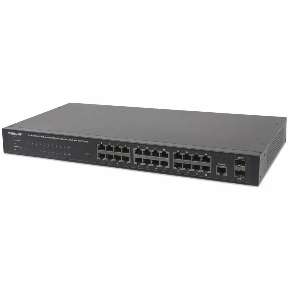 INTELLINET GIGABIT SWITCH 24X 10/100/1000 RJ45 POE w sklepie Wasserman.eu