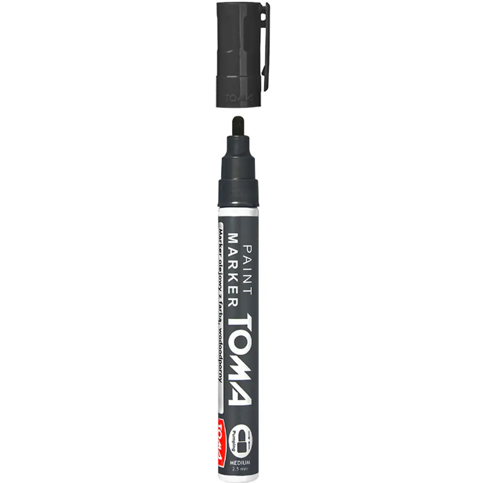 ⁨Marker olejowy grubość 2.5mm antracyt TO-440 TOMA⁩ w sklepie Wasserman.eu