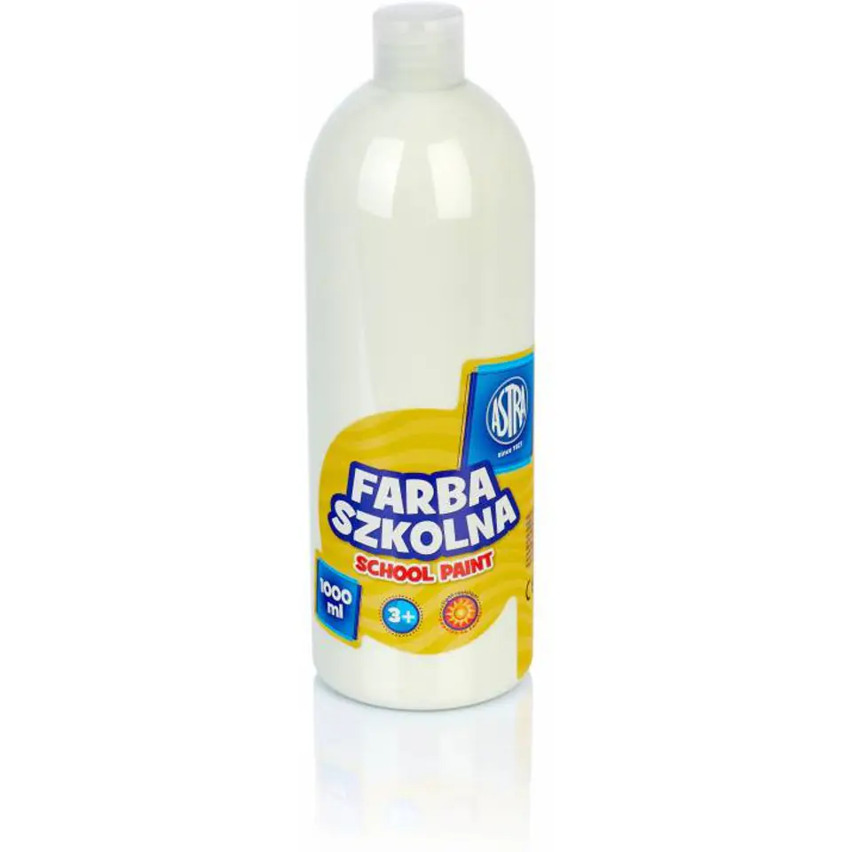 ⁨Farba plakatowa szkolna 1000ml biała 301217046 ASTRA⁩ w sklepie Wasserman.eu