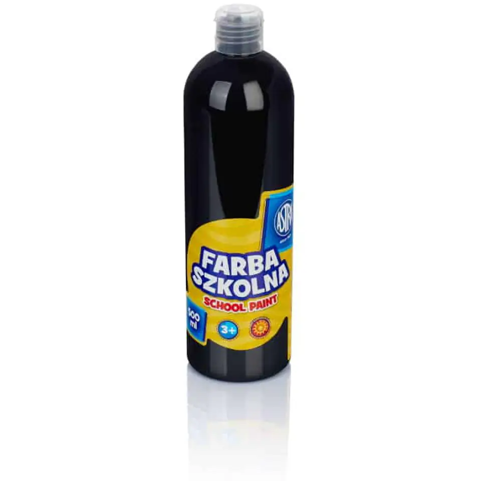 ⁨Farba plakatowa szkolna 500ml czarna 83410905 ASTRA⁩ w sklepie Wasserman.eu