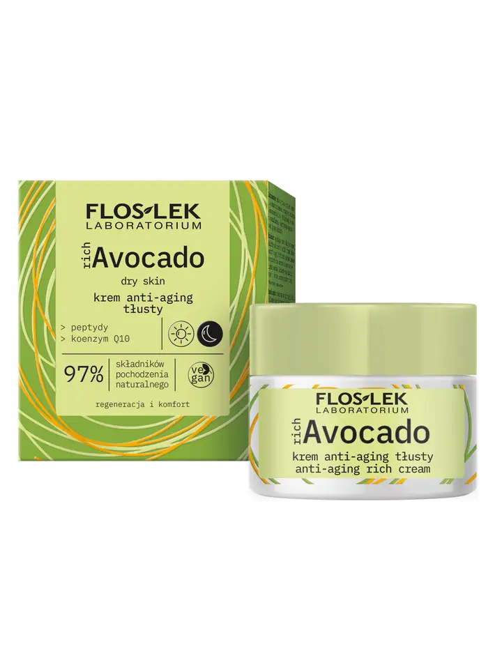 FLOSLEK richAvocado Krem Anti-aging tłusty na dzień i noc - skóra sucha 50ml w sklepie Wasserman.eu