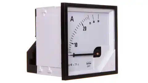 ⁨Ammeter analog panel mount 25/50A 72x72mm IP50 C3 K=90 st. EA17N F21000000000⁩ at Wasserman.eu