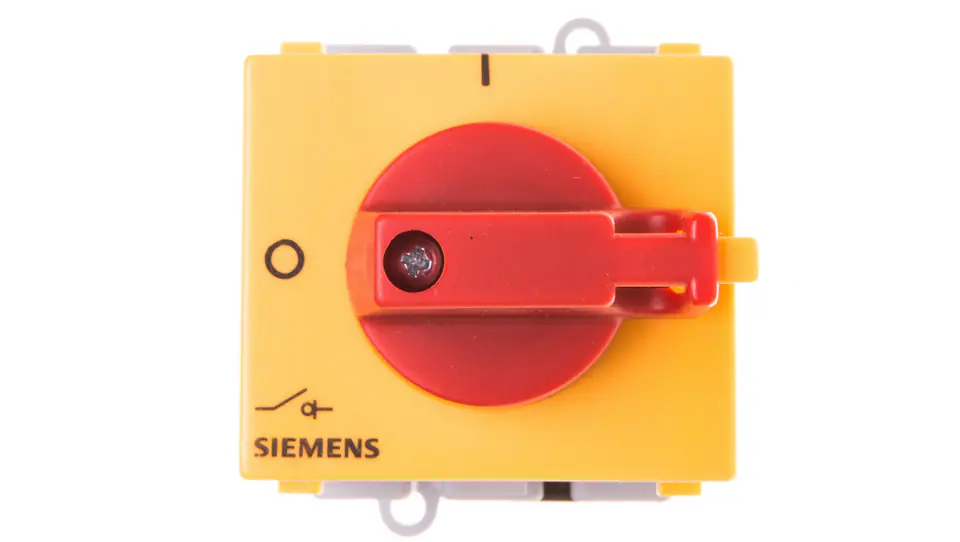 ⁨Łącznik krzywkowy 0-1 3P 25A na szynę żółto/czerwony IP44 3LD2130-0TK13⁩ w sklepie Wasserman.eu