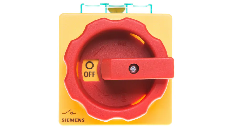 ⁨Cam switch 0-1 3P 32A recessed yellow/red IP65 3LD2254-0TK53⁩ at Wasserman.eu