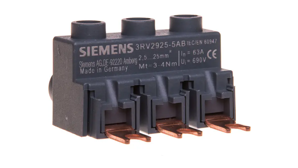 ⁨3 phase power supply connection for 3 phase busbar size S00/S0 3RV2925-5AB⁩ at Wasserman.eu