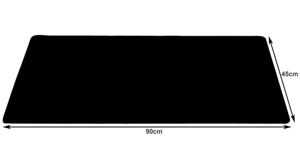 ⁨Podkładka pod mysz i klawiaturę- czarna P18625⁩ w sklepie Wasserman.eu