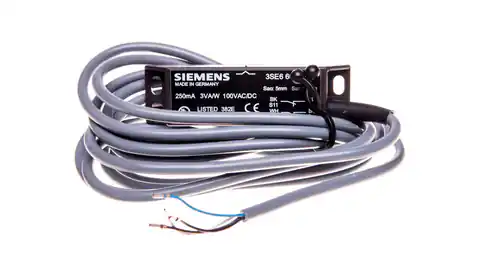 ⁨Moduł podstawowy wyłącznika magnetycznego bezpieczeństwa 2R 100V AC/DC przewód 3m bez łącznika magnetycznego 3SE6604-2BA⁩ w sklepie Wasserman.eu