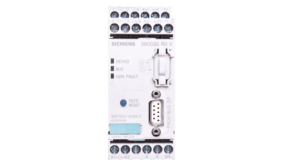 ⁨Elektroniczny moduł zabezpieczający silnik 4we/3wy 110-240V AC/DC PROFIBUS RS485 rozszerzeniowy 3UF7010-1AU00-0⁩ w sklepie Wasserman.eu