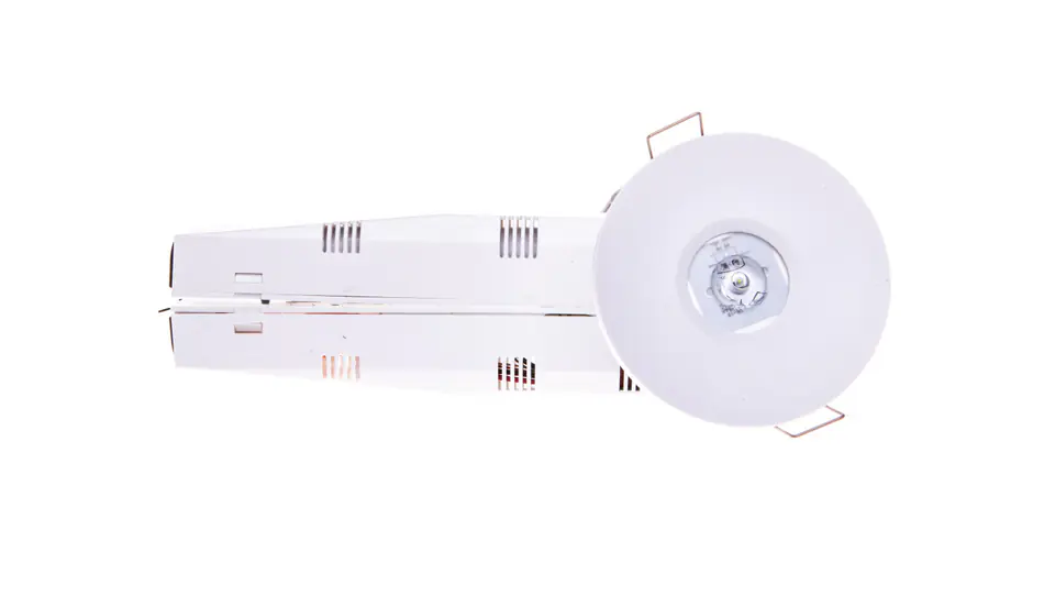 ⁨Oprawa awaryjna LED 1W 3h AXEP ECO IP20/20 1W (opt. otwarta) jednozadaniowa biała AXPO/1W/E/3/SE/X/WH⁩ w sklepie Wasserman.eu