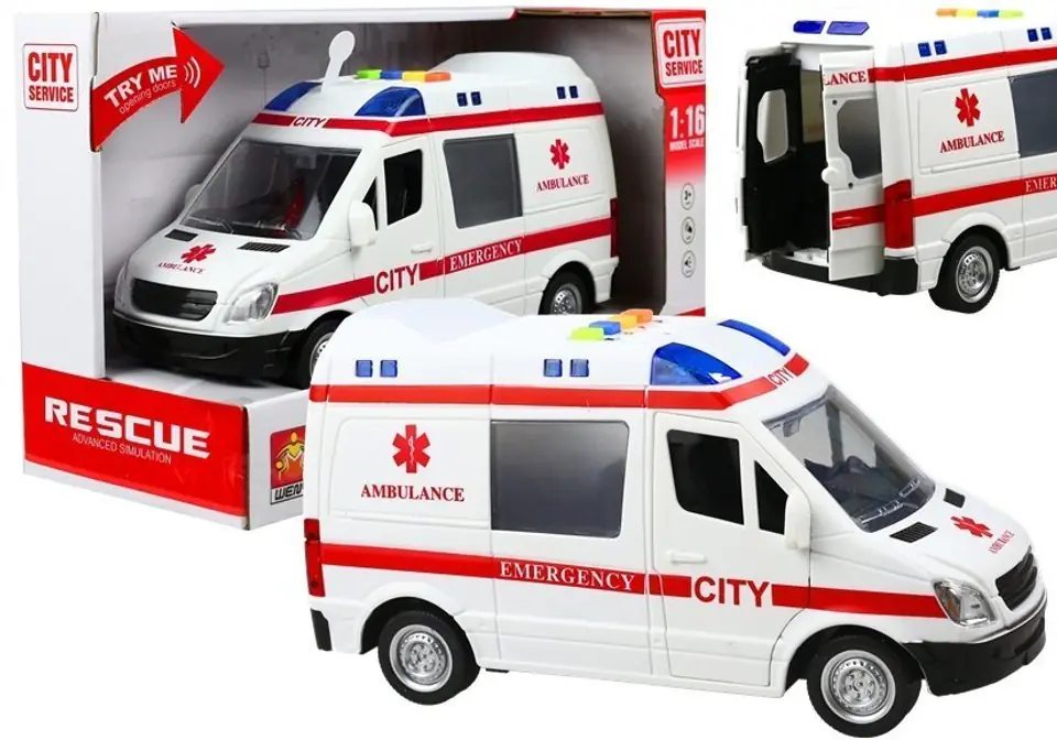 ⁨Auto Karetka Pogotowia Ambulans Efekty Gra Świeci⁩ w sklepie Wasserman.eu