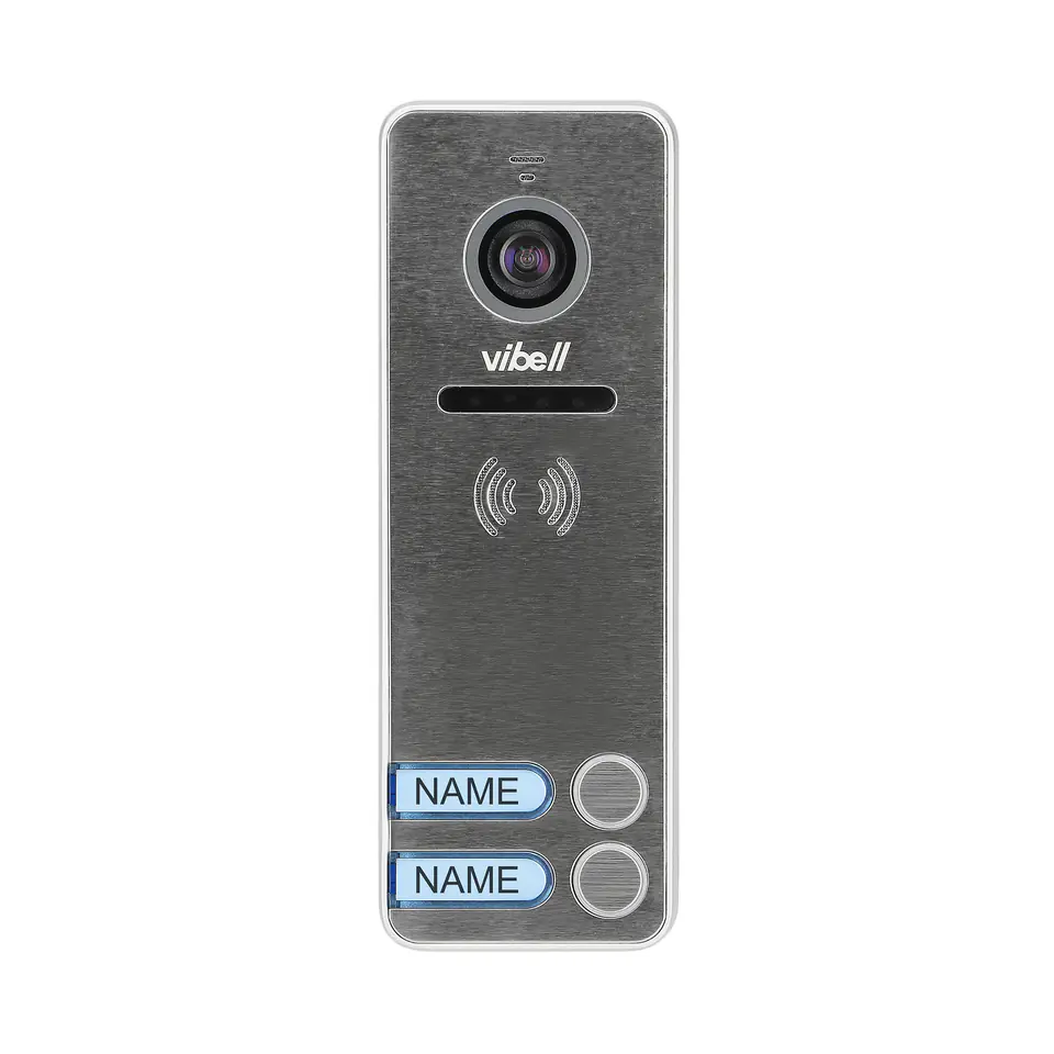 ⁨Wideo kaseta 2-rodzinna z kamerą szerokokątną, kolor, wandaloodporna, diody LED, do zastosowania w systemach VIBELL⁩ w sklepie Wasserman.eu