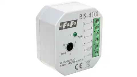 ⁨Przekaźnik impulsowy z wyłącznikiem czasowym 230V AC 16A Inrush BIS-410-LED⁩ w sklepie Wasserman.eu