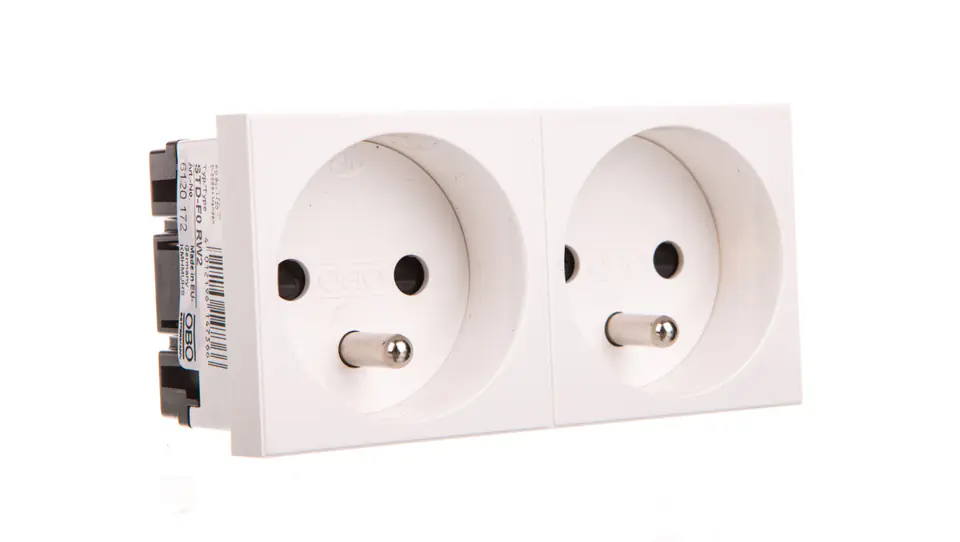 ⁨Power socket M45 dual with/u 16A white STD-F0 RW2 6120172⁩ at Wasserman.eu